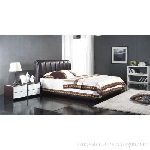 Bed, Leather Bed, Leather Soft Bed (6062)